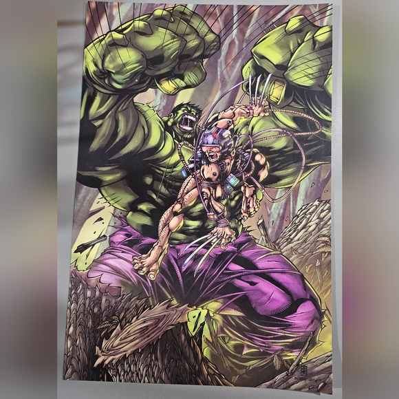 Hulk vs Weapon X Art Print 12x18 - Picture 1 of 1